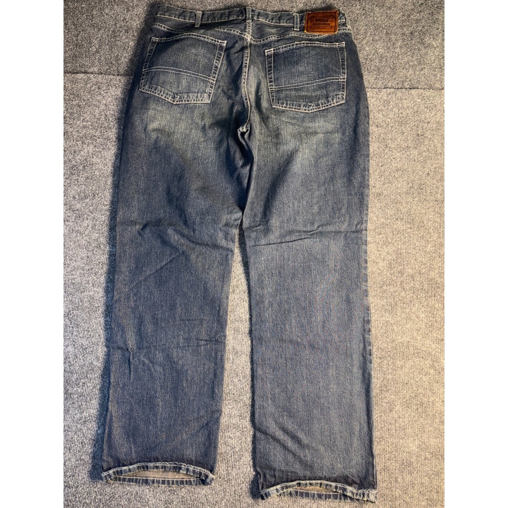 Polo Ralph Lauren Jeans Men 36/30 Blue Denim Medium Wash Streetwear Straight Leg - Picture 10 of 12